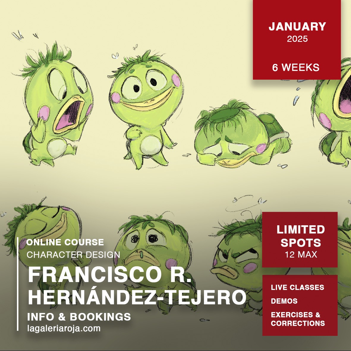 ONLINE WORKSHOP: Character Design: The More Technical Section with Francisco R. Hernández-Tejero.