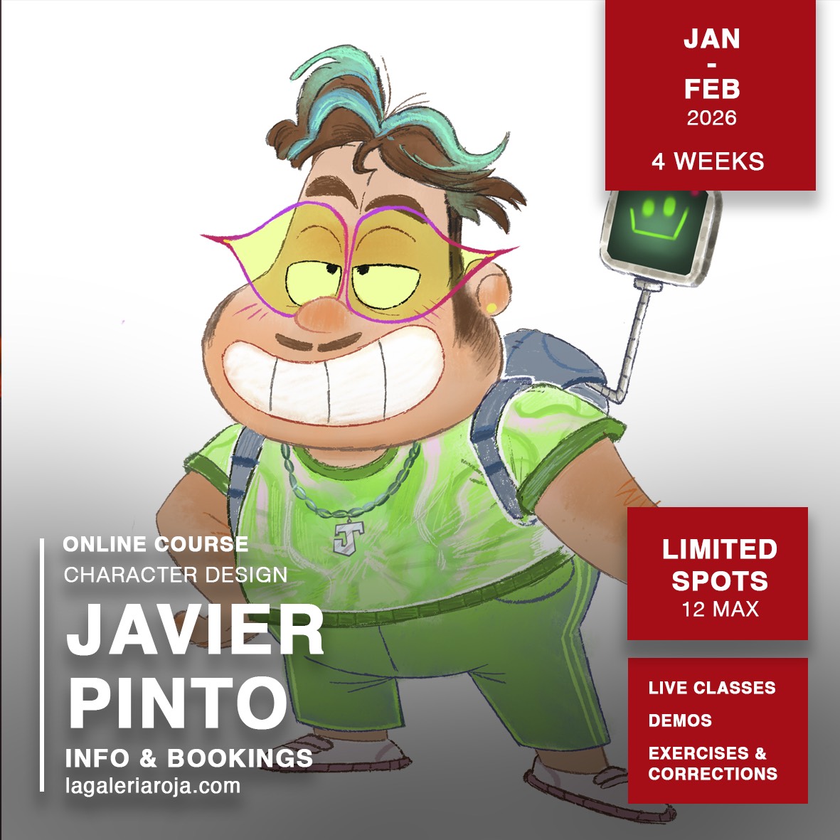 ONLINE COURSE: Character Design with Javier Pinto.