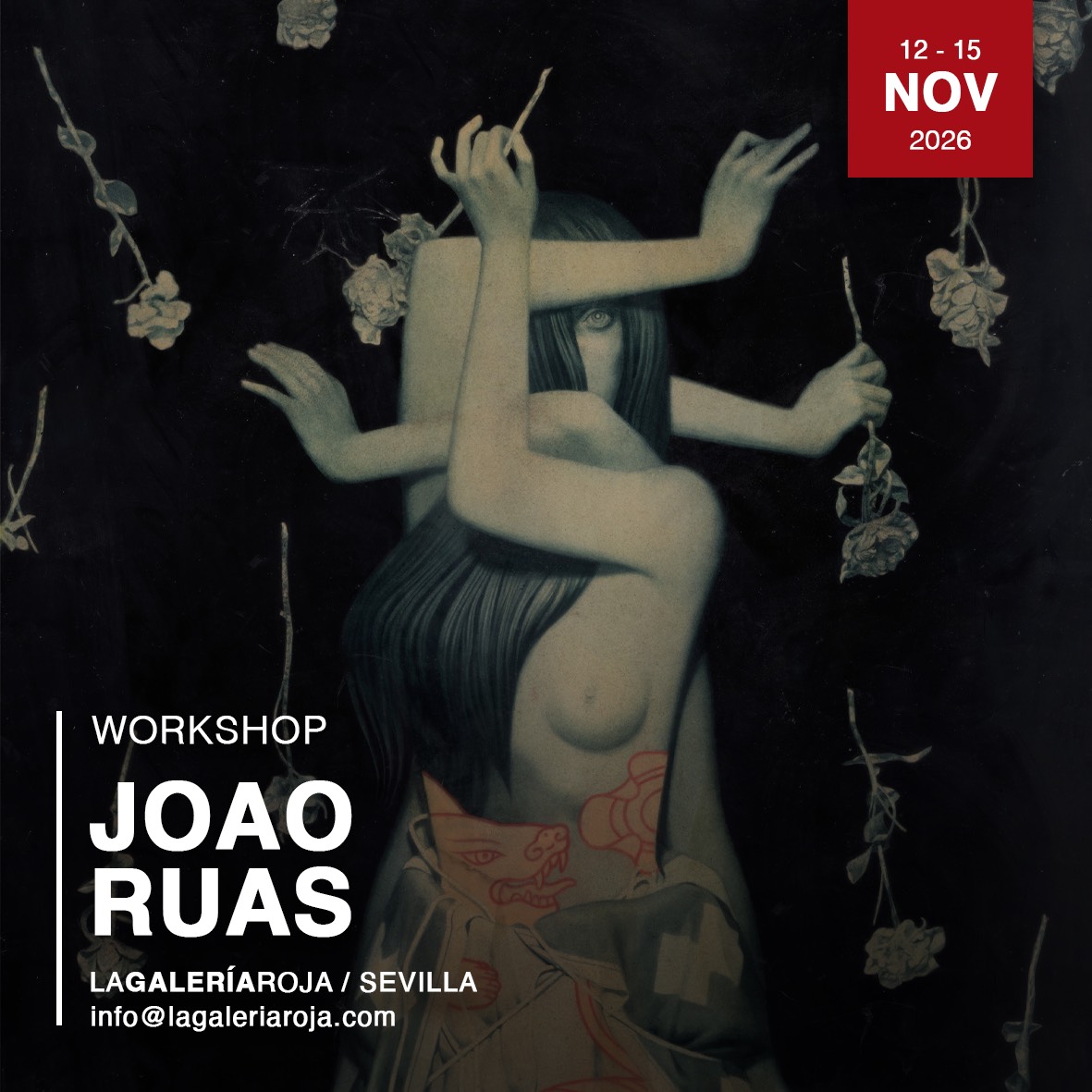 Workshop de técnicas a lápiz con Joao Ruas.