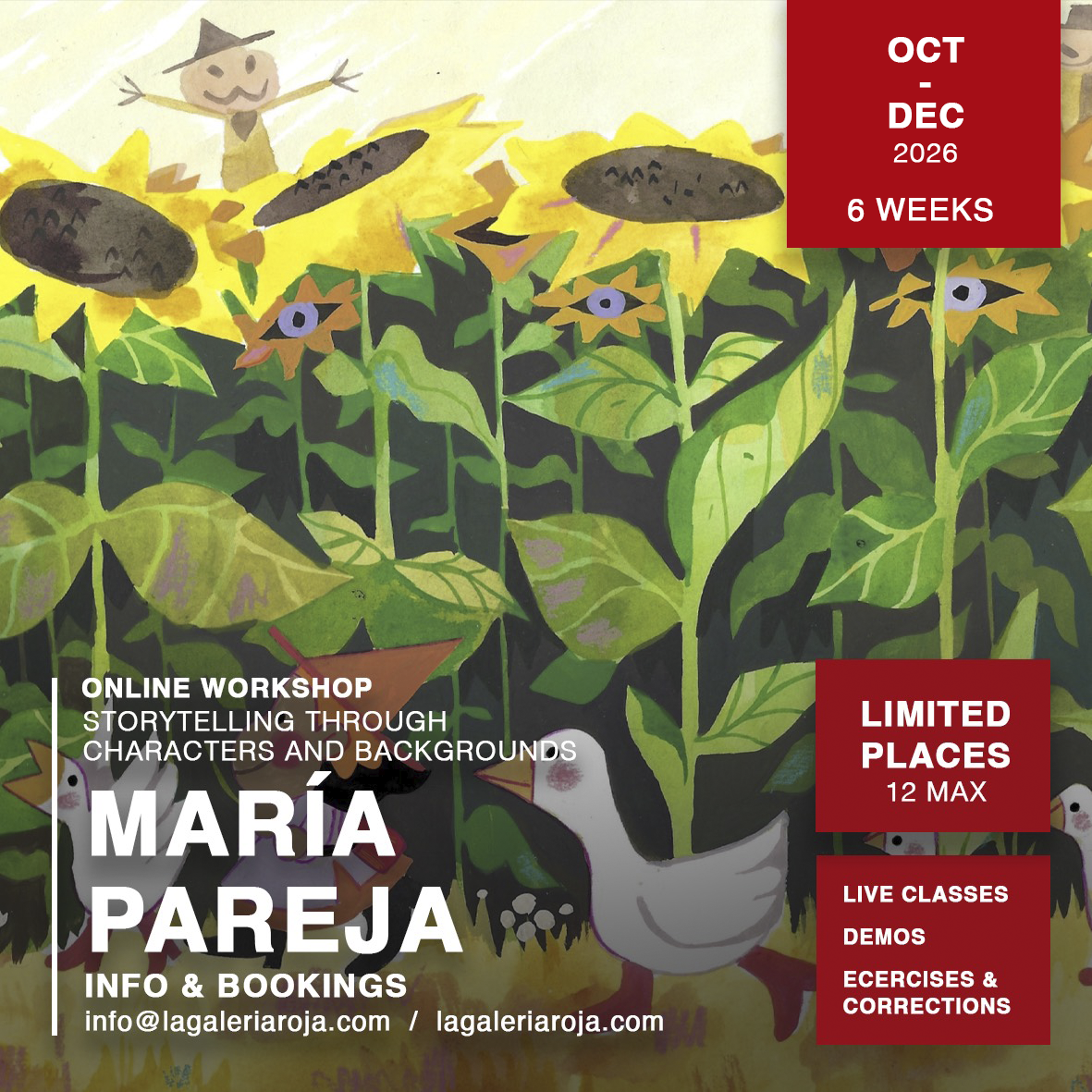 ONLINE COURSE: Storytelling through characters and backgrounds with María Pareja.